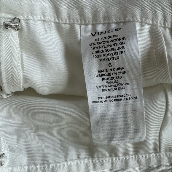 Vince Wide Leg Cropped Palazzo White Pants Size 6 - Picture 8 of 9